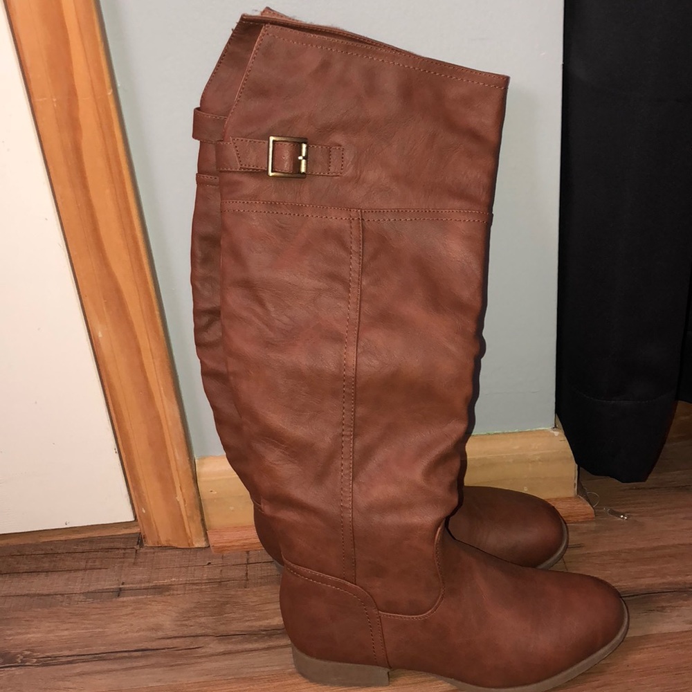 Tall brown boots